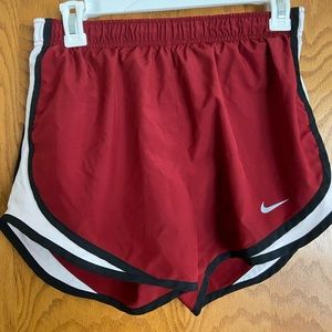 Red/maroon Nike shorts